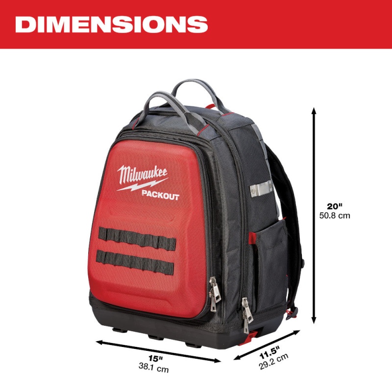 Milwaukee 48-22-8301 48-Pocket Tear-Resistant PACKOUT Modular Storage Backpack - Image 3