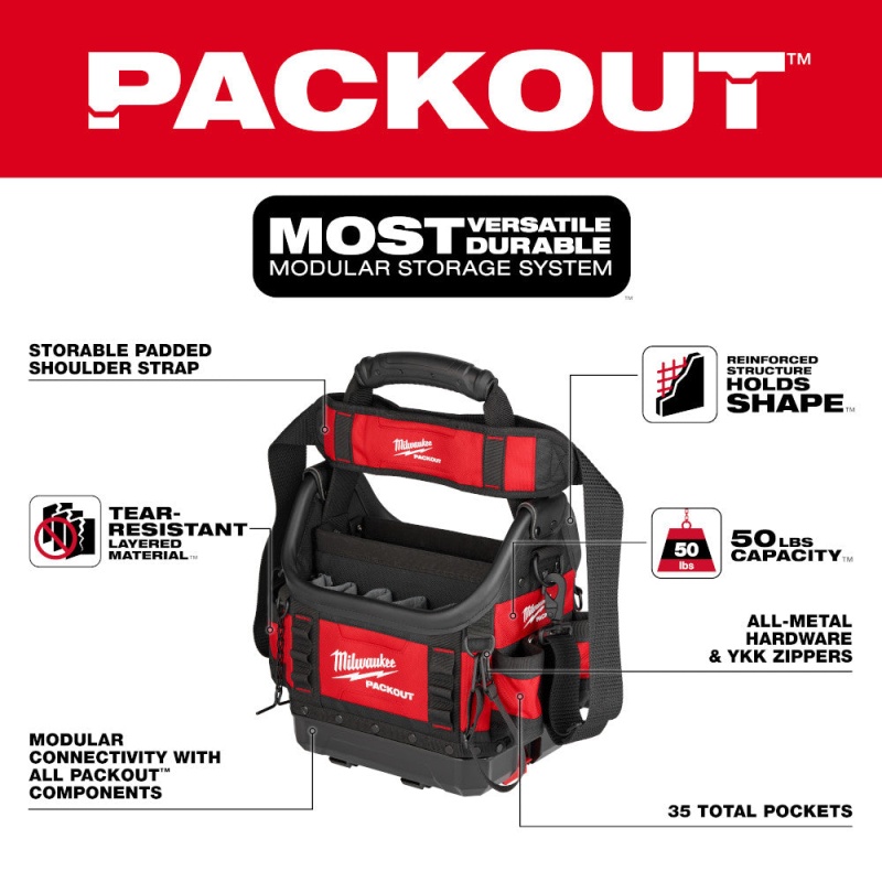 Milwaukee 48-22-8302CLR PACKOUT 10" Structured Tote w/ Cooler - Image 3