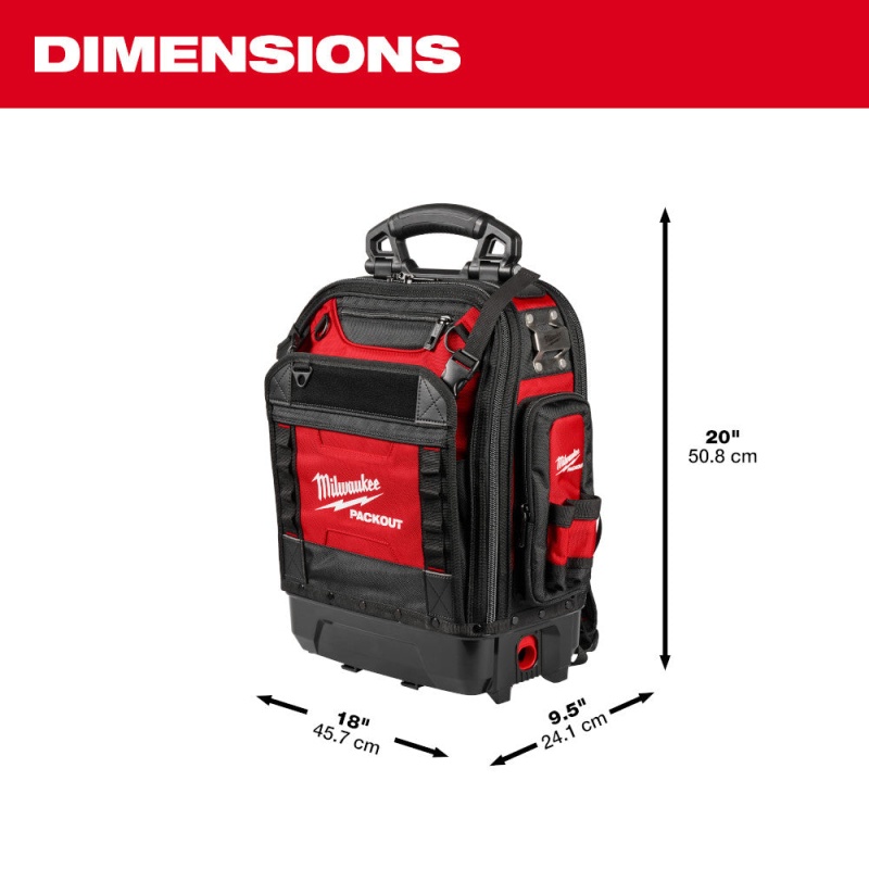 Milwaukee 48-22-8303 PACKOUT Tear Resistant Ballistic Structured Backpack - Image 3