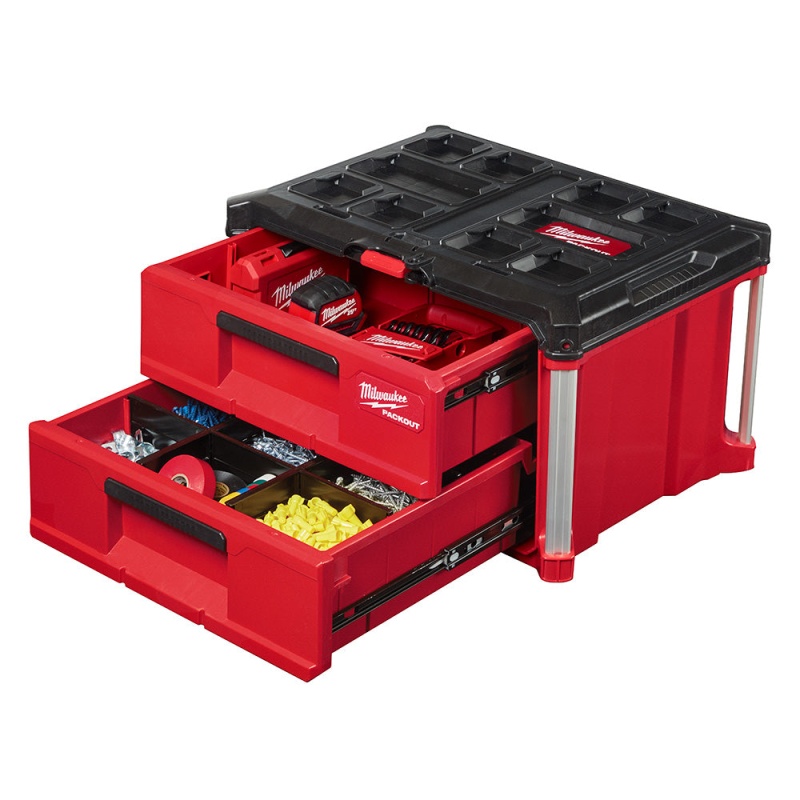 Milwaukee 48-22-8442 PACKOUT 2 Drawer Durable Tool Box w/ 50lbs Capacity - Image 8