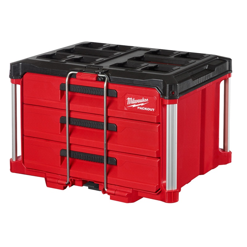 Milwaukee 48-22-8443 PACKOUT 3 Drawer Durable Tool Box w/ 50lbs Capacity