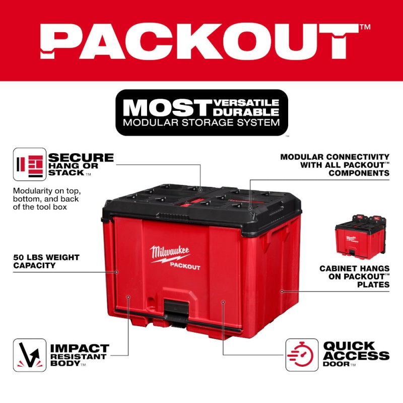 Milwaukee 48-22-8445 PACKOUT Durable Cabinet Storage System - Image 2