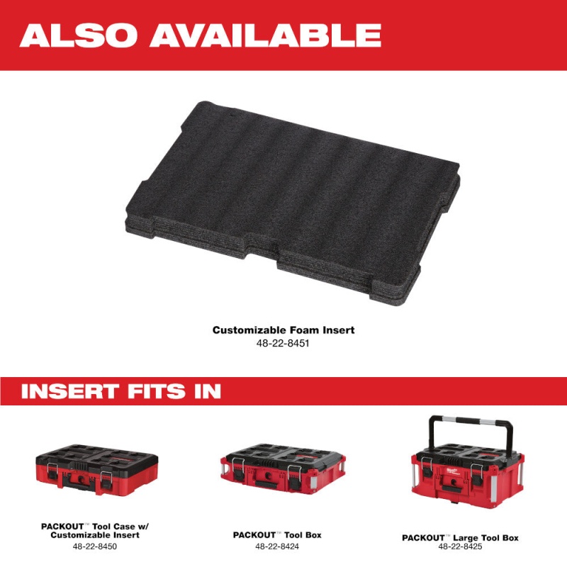 Milwaukee MWE-48-22-8450 Polymer Foam Insert Packout Tool Case - Image 10