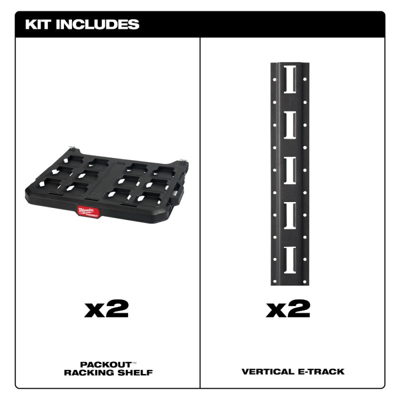 Milwaukee 48-22-8480 PACKOUT Heavy Duty Racking Kit w/ 50 Pound Capacity - Image 2