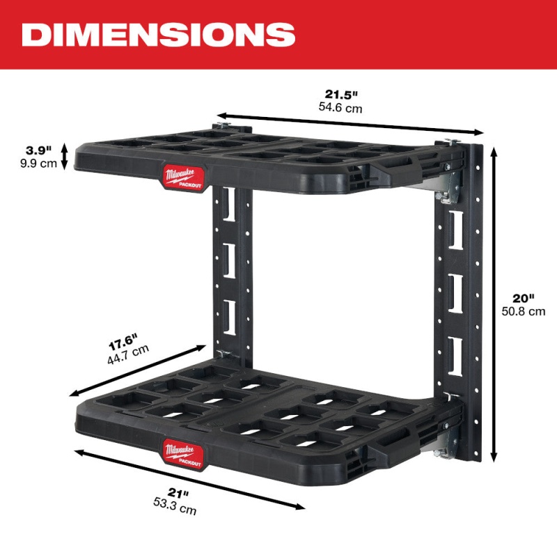 Milwaukee 48-22-8480 PACKOUT Heavy Duty Racking Kit w/ 50 Pound Capacity - Image 4