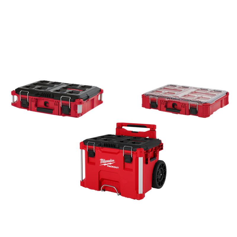 Milwaukee 48-22-84KIT2 PACKOUT 3 Piece Tool Box Bundle w/ Organizer