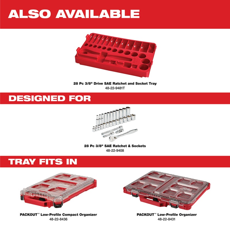 Milwaukee 48-22-9408 3/8-Inch Drive Durable SAE Ratchet and Socket Set- 28pc - Image 11