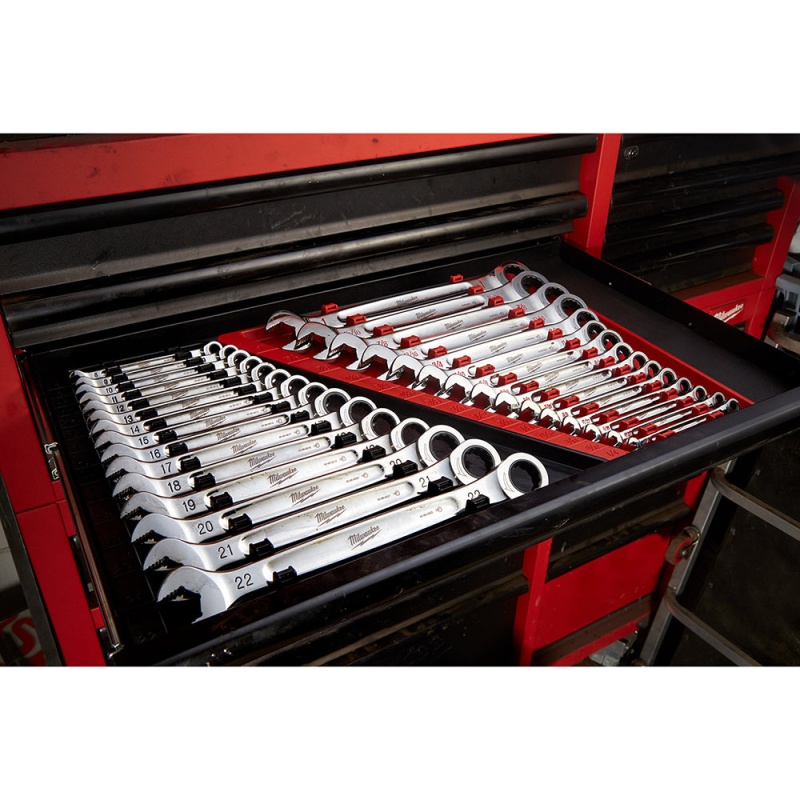 Milwaukee 48-22-9416 Durable SAE Ratcheting Combination Wrench Set - 15pc - Image 10