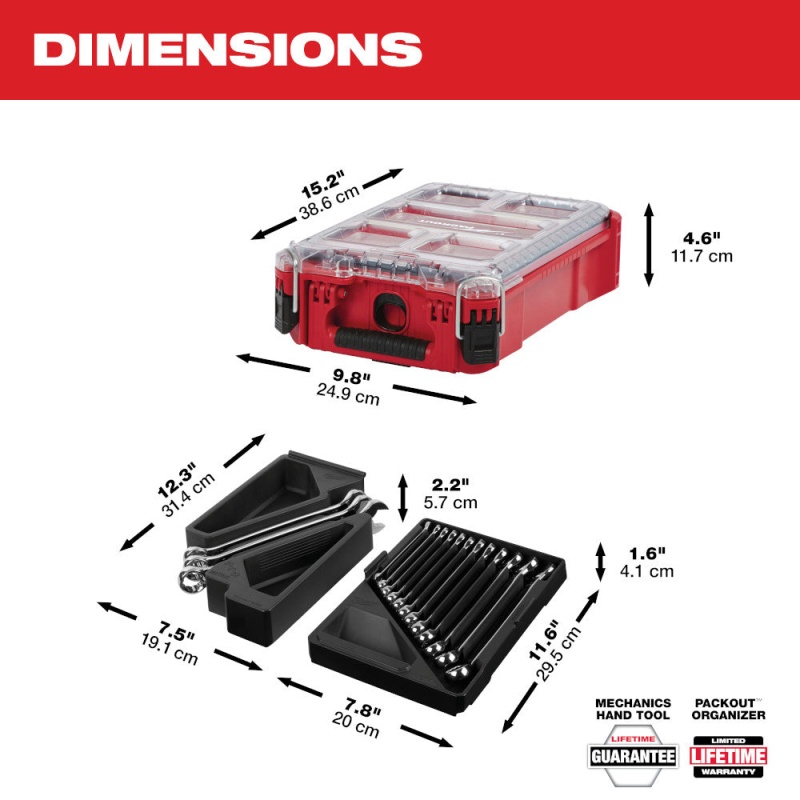 Milwaukee 48-22-9483 15pc Metric Combination Wrench Set with PACKOUT Organizer - Image 4