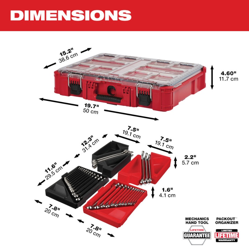 Milwaukee 48-22-9485 Metric/SAE Combination Wrench Set w/ PACKOUT - 30 PC - Image 5