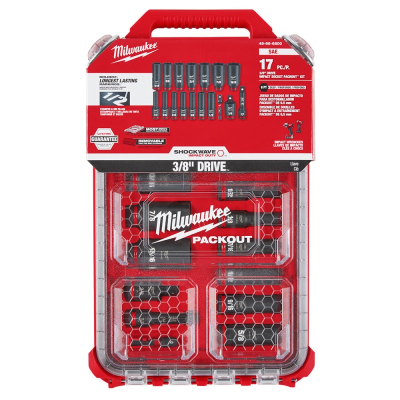 Milwaukee 48-22-9486WPO PACKOUT Impact Bits w/ SAE / Metric Socket Sets 223 PC - Image 3