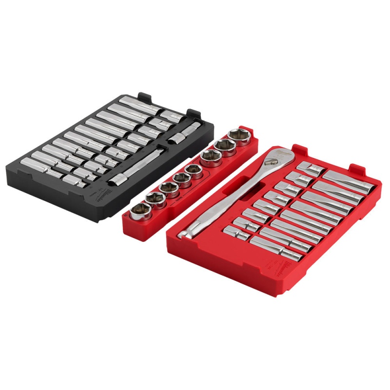 Milwaukee 48-22-9487 47 PC 1/2" Drive Ratchet/Socket Set w/ PACKOUT Organizer - Image 7