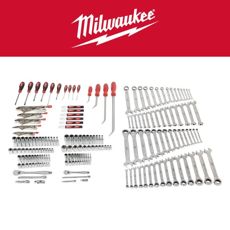 Milwaukee 48-22-9489 Heavy Duty Metric/SAE Mechanics Tool Set 191 PC - Image 2