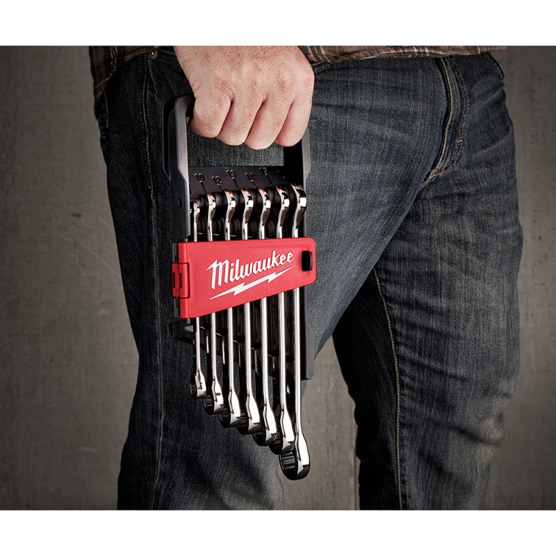 Milwaukee 48-22-9506 Durable Metric Ratcheting Combination Wrench Set - 7pc - Image 9