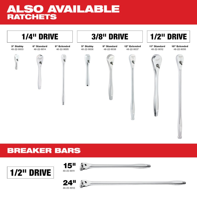 Milwaukee 48-22-9532 1/4" and 3/8" Drive TORX Bit Socket Set - 13 PC - Image 7