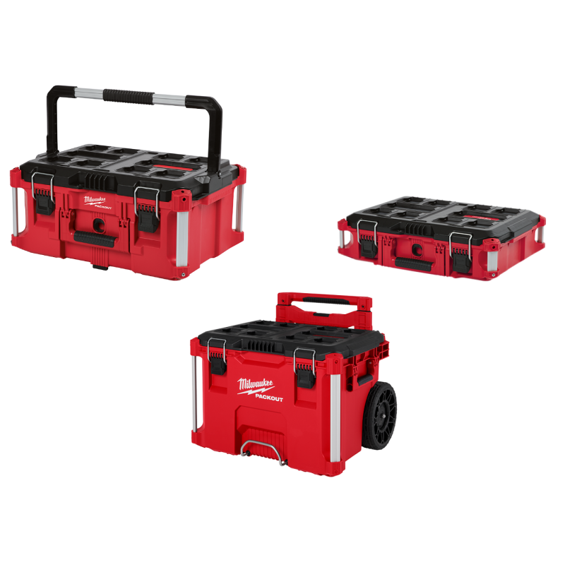 Milwaukee 48-22-84KIT1 PACKOUT 3 Piece Rolling Tool Box Bundle