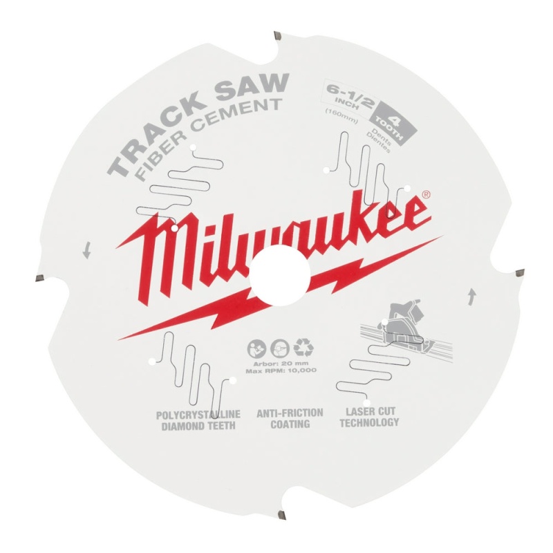 Milwaukee 48-40-0670 6-1/2" 4T Anti Friction Fiber Cement Track Saw Blade