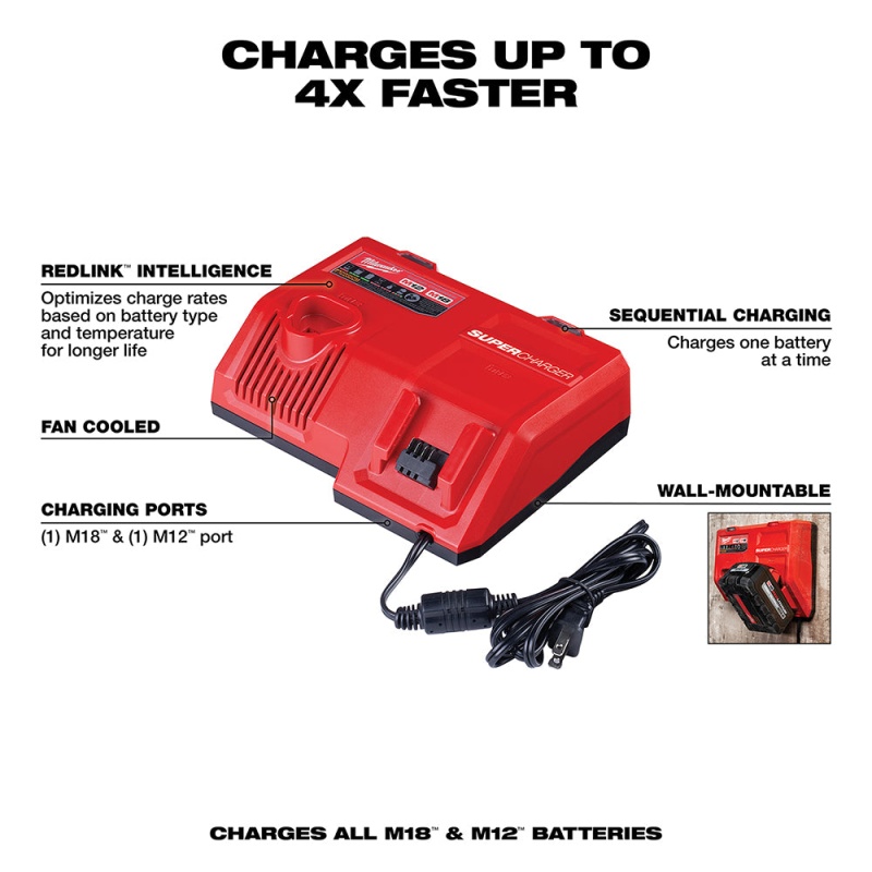 Milwaukee 48-59-1200 M18 FUEL 18V 12.0-Amp Lithium-Ion High Output Starter Kit - Image 4