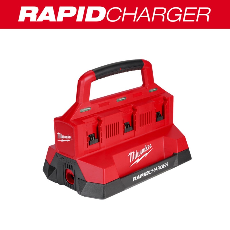 Milwaukee 48-59-1809 M18 PACKOUT 18V Six Bay Rapid Charger w/ REDLINK - Image 5