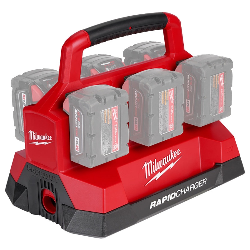 Milwaukee 48-59-1809 M18 PACKOUT 18V Six Bay Rapid Charger w/ REDLINK - Image 6