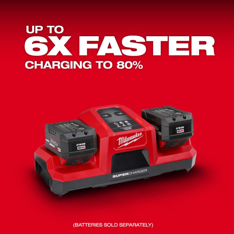 Milwaukee 48-59-1815 M18 18V Dual Bay Simultaneous Super Charger - Image 2