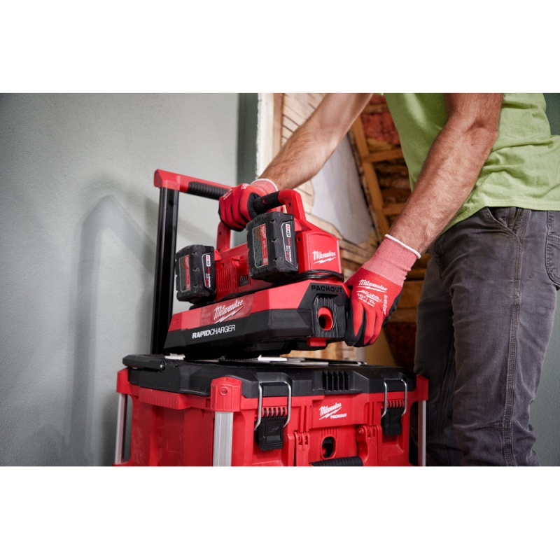 Milwaukee 48-59-1865POC M18 18V PACKOUT Rapid Charger w/ 2-M18 C6.0 /2-M18 XC5.0 - Image 9