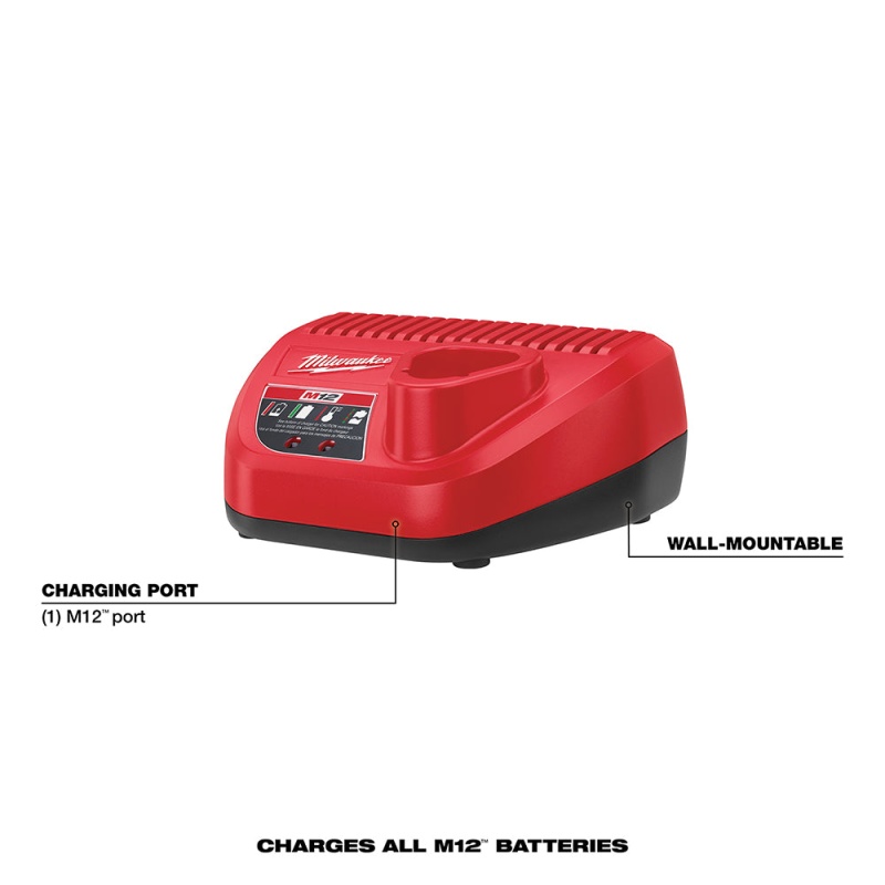 Milwaukee 48-59-2420 M12 12V 2.0Ah REDLITHIUM Battery/Charger Starter Kit - Image 6