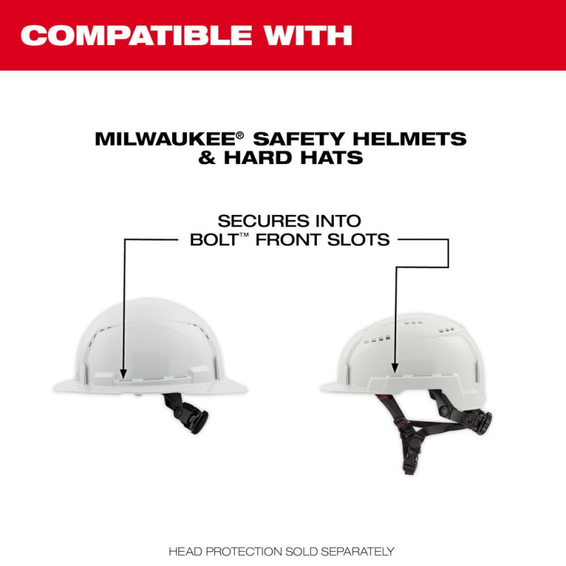 Milwaukee 48-73-1429 BOLT Full Face Shield - Mirrored Dual Coat Lens - Image 3