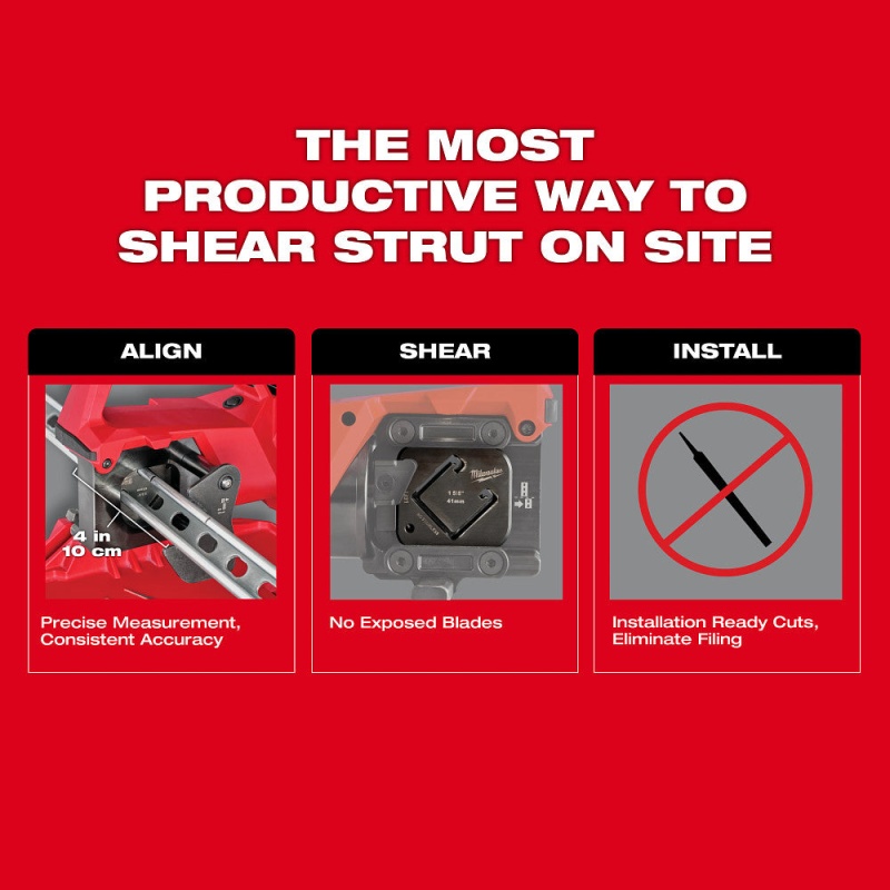 Milwaukee 49-16-1158 1" x 1-5/8" Heavy Duty Single Strut Shearing Dies - Image 5