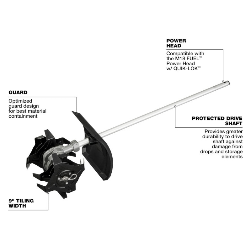 Milwaukee 49-16-2739R M18 FUEL QUIK-LOK Cultivator Attachment - Recon - Image 4