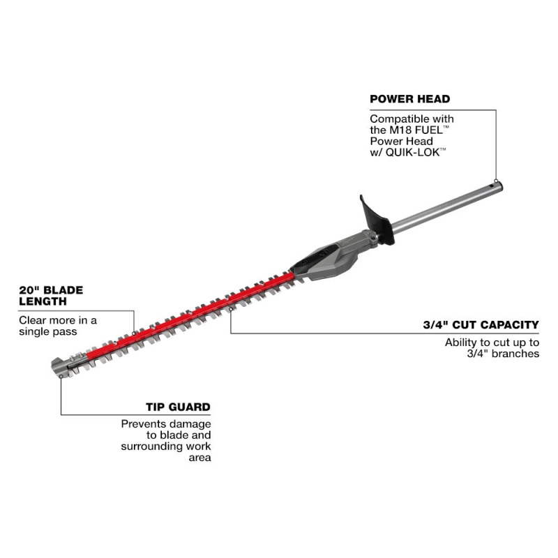 Milwaukee 49-16-2796R M18 FUEL QUIK-LOK Hedge Trimmer Attachment - Recon - Image 4