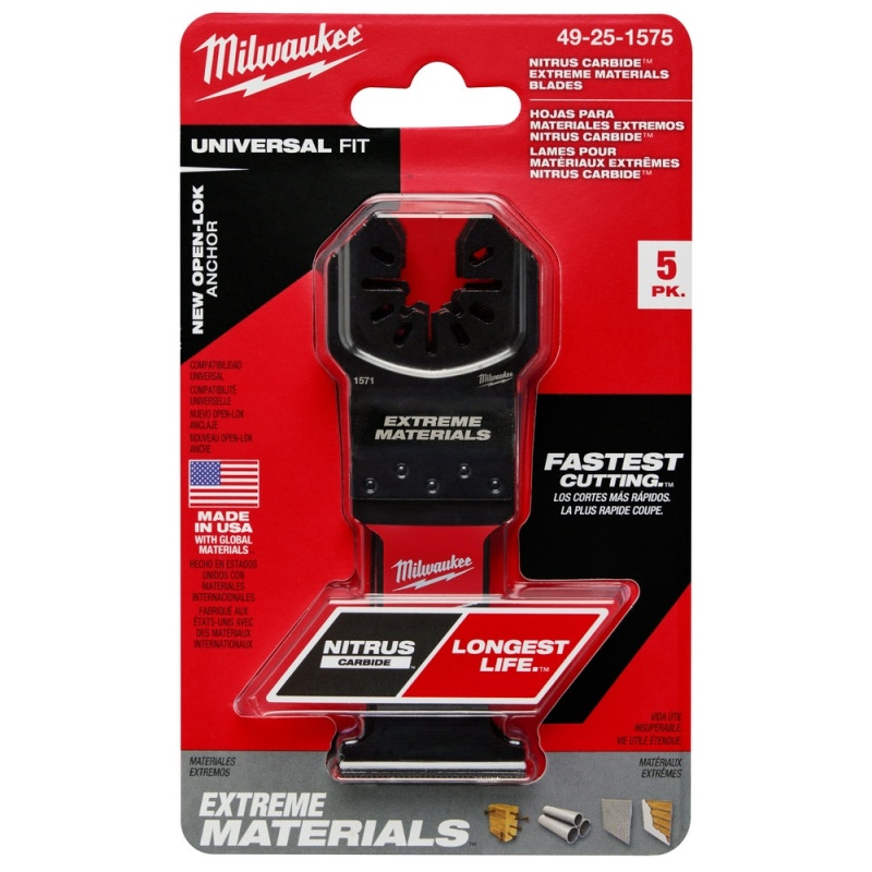 Milwaukee 49-25-1575 NITRUS CARBIDE 1-3/8" Extreme Multi-Tool Blade - 5 PK - Image 11