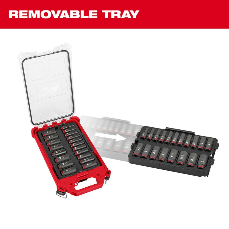 Milwaukee 49-66-6801 SHOCKWAVE 3/8?? Impact Duty Socket MM PACKOUT Set - 19 PC - Image 8