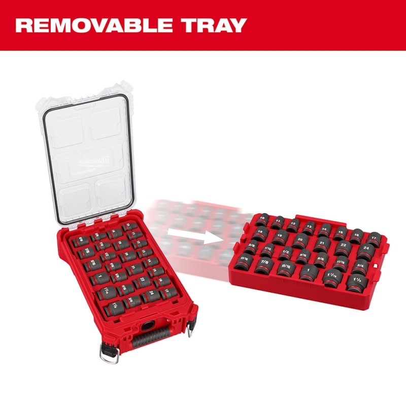 Milwaukee 49-66-6804 SHOCKWAVE 1/2?? Impact Duty Socket MM PACKOUT Set - 27 PC - Image 8