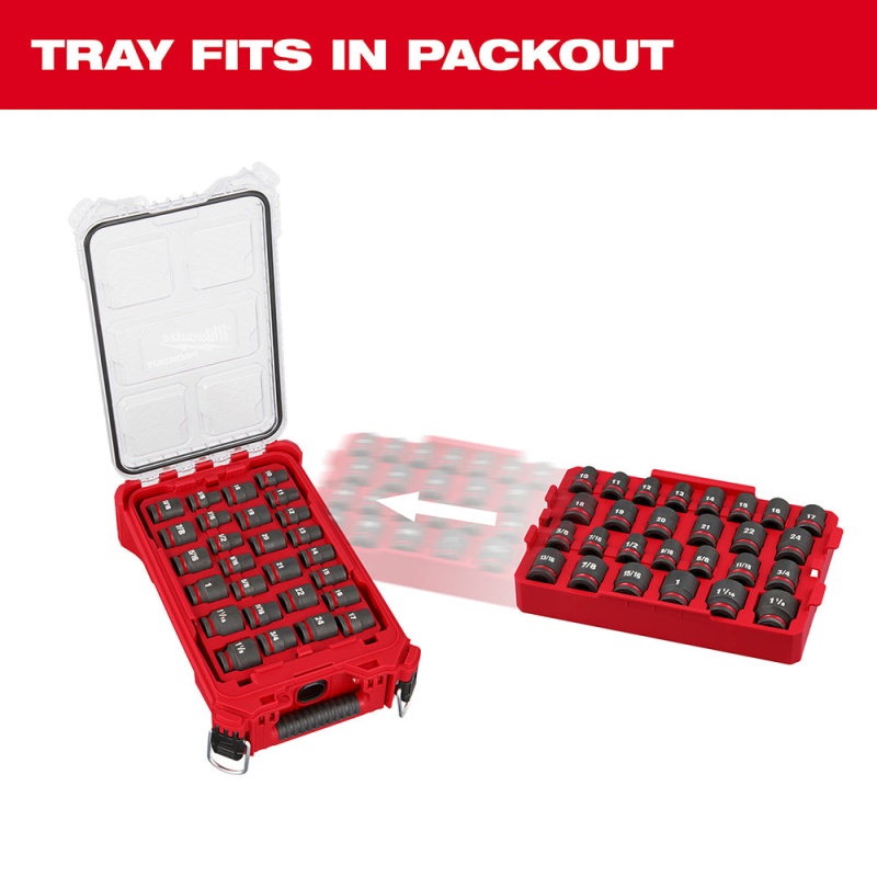 Milwaukee 49-66-6819 SHOCKWAVE 1/2?? Impact Duty Socket SAE TRAY Set - 27 PC - Image 9