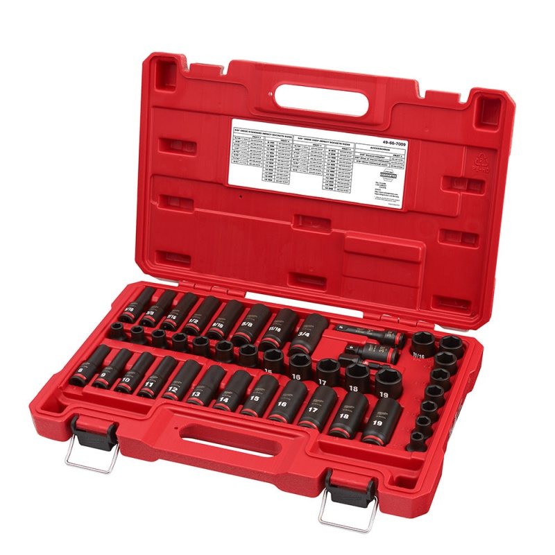 Milwaukee 49-66-7009 SHOCKWAVE 3/8" Impact Duty SAE/Metric Socket Set - 43 PC - Image 9