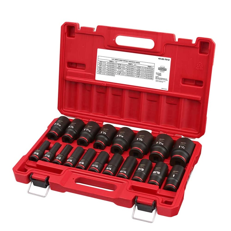 Milwaukee 49-66-7012 SHOCKWAVE 1/2" Impact Duty SAE Socket Set  - 19 PC - Image 5