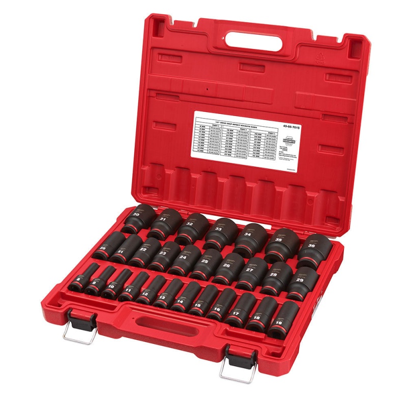 Milwaukee 49-66-7015 SHOCKWAVE 1/2" Drive Metric 6 Point Impact Socket Set -29PC - Image 4