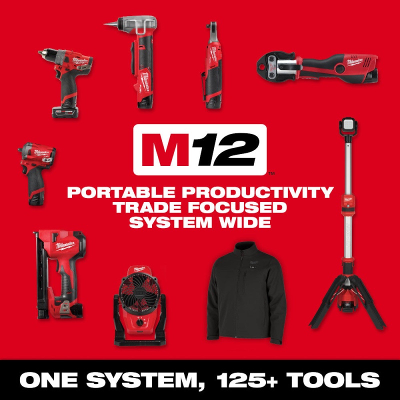 Milwaukee M100B-20L M12 12V Durable Li-Ion Heated TOUGHSHELL Jacket - Bare Tool - Image 4