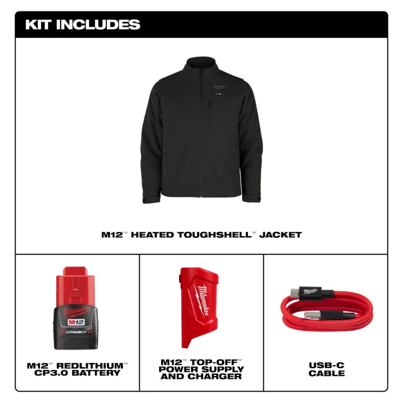 Milwaukee M100B-21L M12 12V Durable Li-Ion Heated TOUGHSHELL Jacket - Image 8