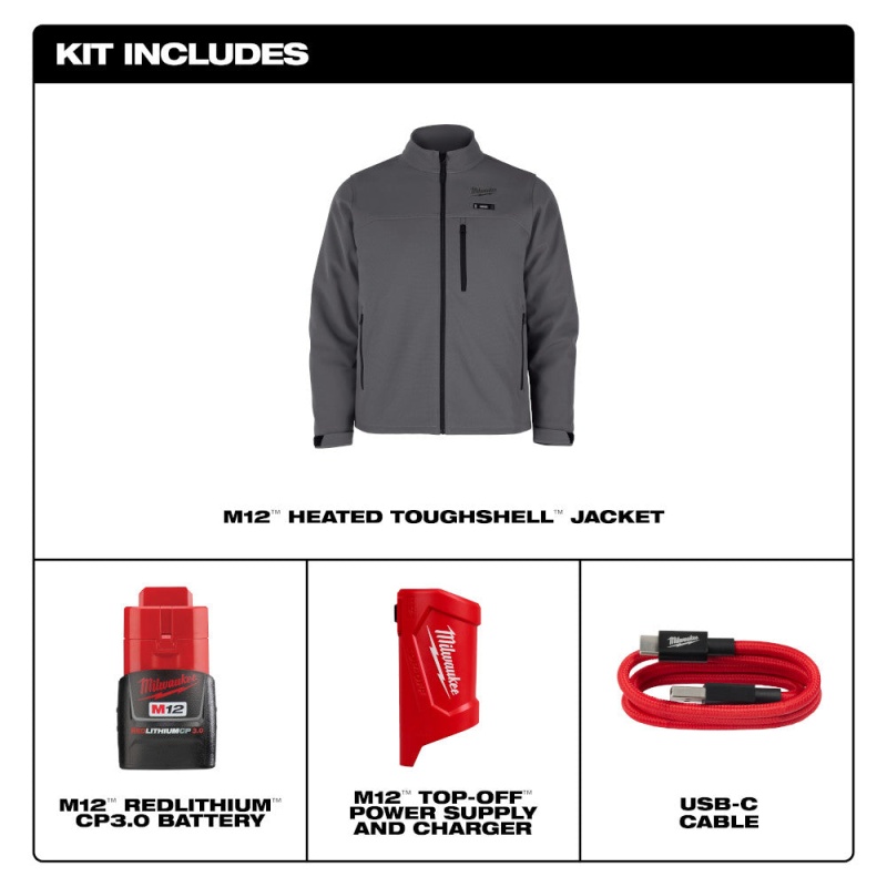 Milwaukee M100G-21M M12 12V Durable Li-Ion Heated TOUGHSHELL Jacket - Image 8