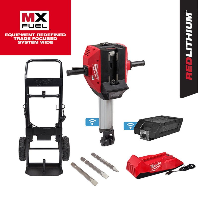 Milwaukee MXF368-1XC MX FUEL Breaker with Chisels Cart Battery Pack and Charger - Image 12