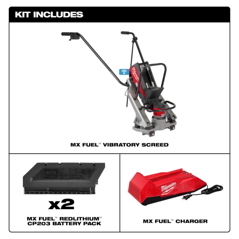 Milwaukee MXF381-2CP MX FUEL Lithium-Ion Brushless Vibratory Screed Kit - Image 2