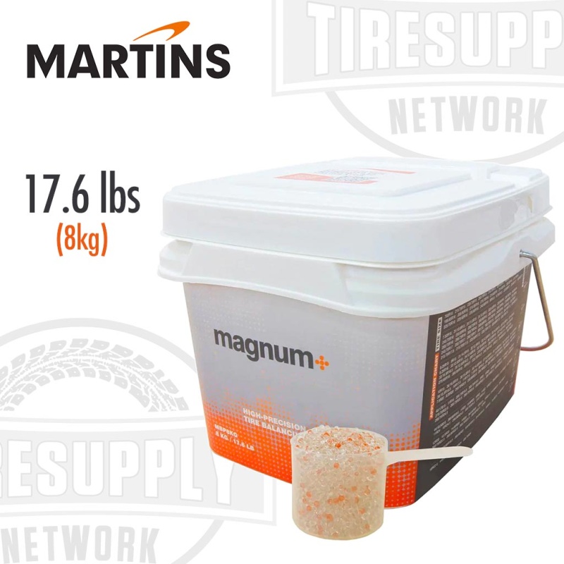 Martins | Magnum+ Tire Balancing Beads 17.6 lbs Bulk Tub Bucket (MBP8KG)