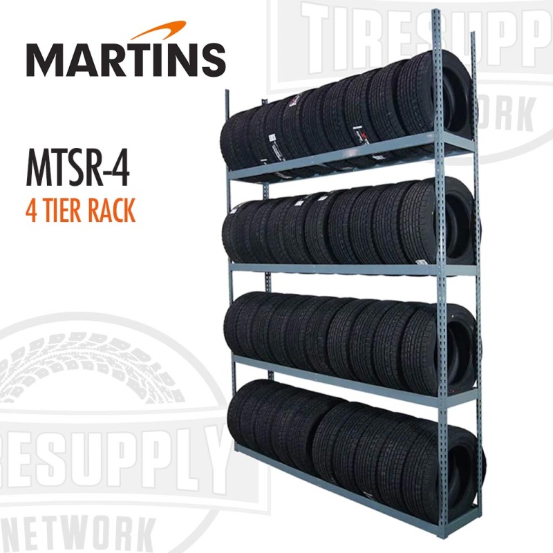 Martins | Tire Storage 4-Tier Shelving Rack for Passenger & Light Truck Tires (MTSR-4)