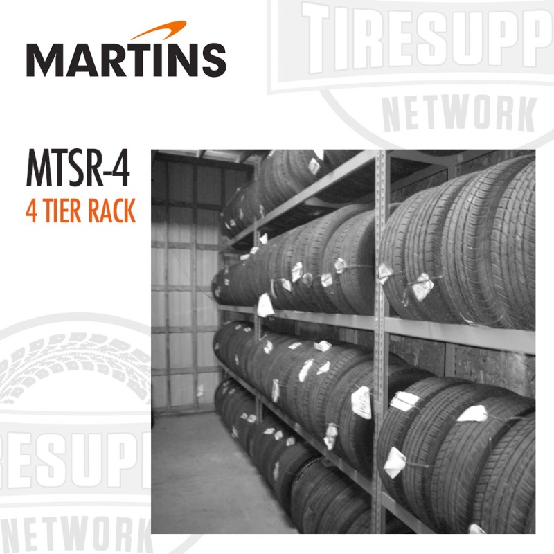 Martins | Tire Storage 4-Tier Shelving Rack for Passenger & Light Truck Tires (MTSR-4) - Image 4