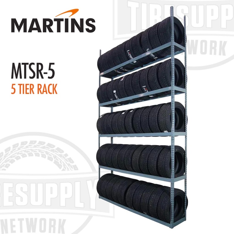 Martins | Tire Storage 5-Tier Shelving Rack for Passenger & Light Truck Tires (MTSR-5)