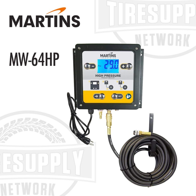 Martins | Flatematic High-Pressure Wall-Mount Automatic Tire Inflator with 25?? Hose (MW-64HP)