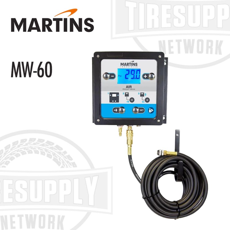 Martins | Flatematic Single Outlet Wall-Mounted Automatic Tire Inflator with 25?? Hose (MW-60)