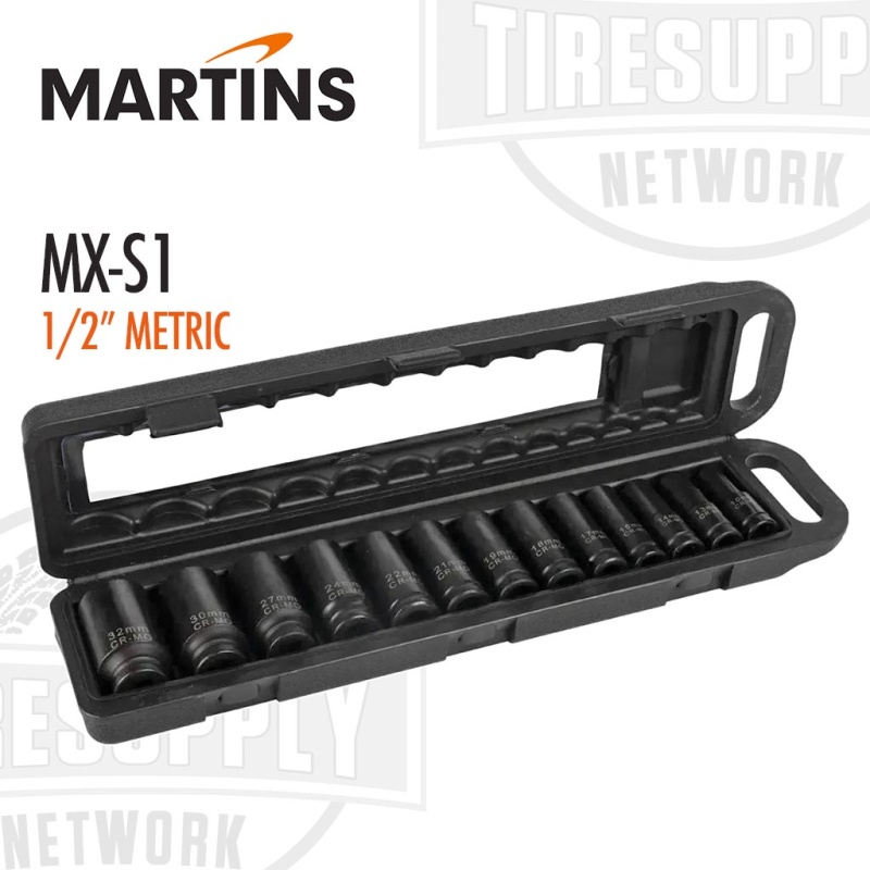 Martins | Impulse 1/2?? Drive 13-Piece Metric Impact Socket Set (MX-S1) - Image 3